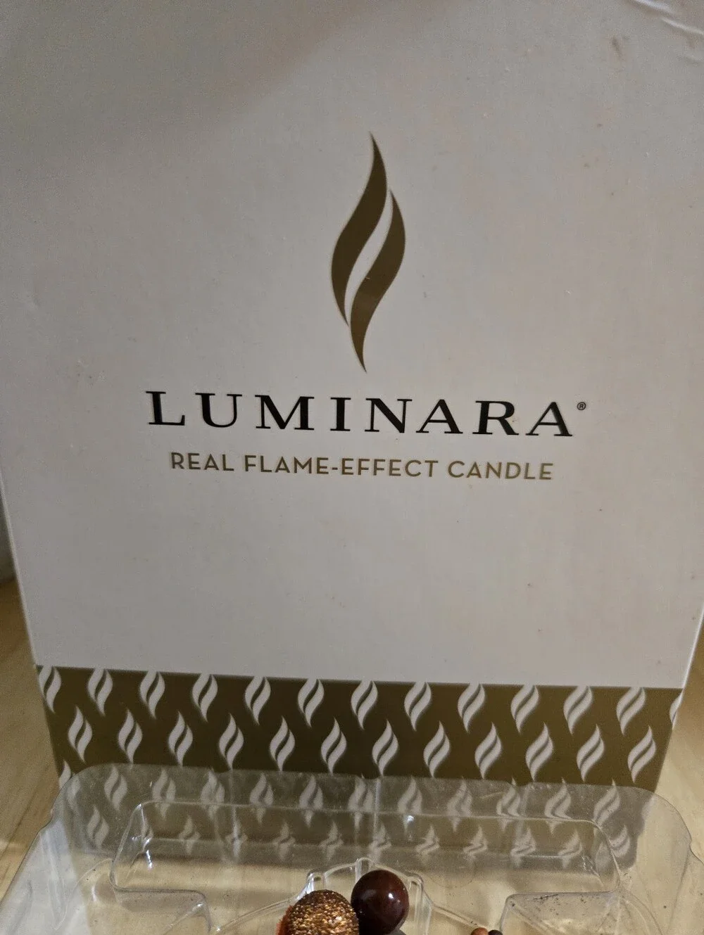 Luminara Fall Berry Flameless Candle Ornament with Timer and Remote, New In Box.